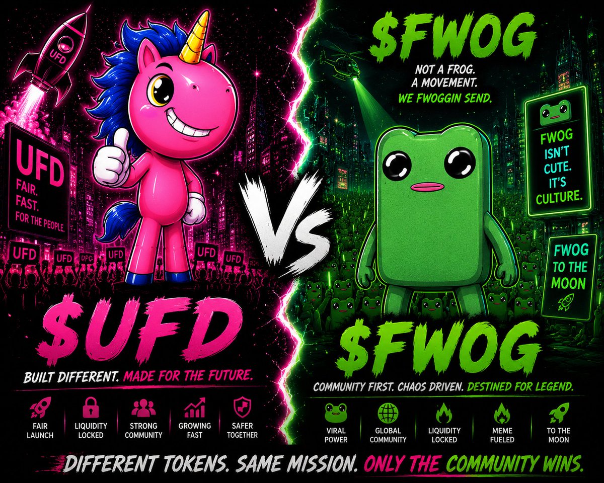TallDuster's tweet photo. Frog season is cute... but Unicorn Fart Dust is next level chaos.

$FWOG is a solid community coin, sure. But $UFD has the wildest origin story in crypto: a  gold & silver maxi launches it as a troll experiment calling crypto "nothing but unicorn fart dust." And it actually worked.
Narrative edge  $FWOG = another frog in a sea of frogs  
$UFD = pure satire + unbreakable community + viral absurdity. The "prove me wrong" energy hits different. It's meta. It's funny. It prints memes for days.

 Market cap & room to run=
$UFD sitting  $12M while it already proved it can do $200M+ in days.
$FWOG is grinding lower MC but lacks that explosive "this is stupid and I love it" spark that sends coins parabolic.

 Community & upside
$UFD has die-hard holders who love the absurdity. Ron (the creator) is still active and the story keeps giving. This isn't just another animal coin , it's a social experiment that's winning. Memecoins are 90% vibes and community.
$FWOG vibes: chill pond frog.
$UFD vibes: unicorn shitting glitter rainbows while 

laughing at the entire market.I'm not saying don't hold frogs.

Might want to load the unicorn dust while it's still cheap
