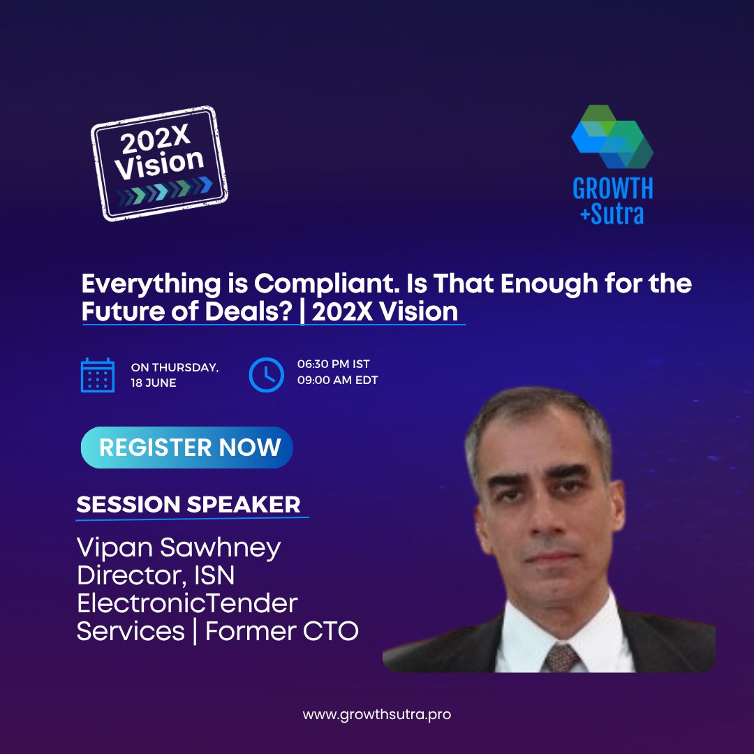 GrowthSutra's tweet photo. Join us for GrowthSutra Live with procurement tech veteran Vipan Sawhney as we look past the lowest-bid mentality to explore what it really takes to win on value.

#GrowthSutra #B2BDeals #ProcurementStrategy #EnterpriseSales #ValueOverPrice #TechLeaders https://t.co/TX3du0V4Rs