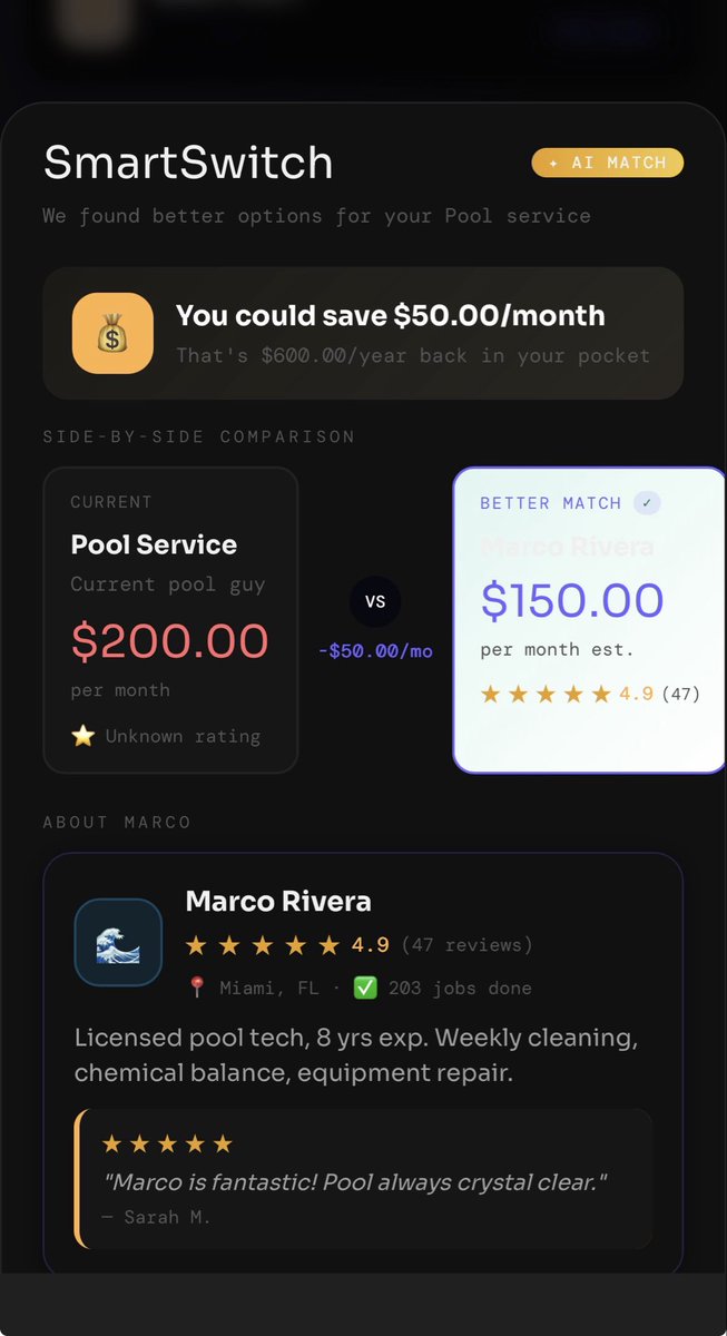 Cannon_Reyn's tweet photo. I’m 17 and built an app that finds you cheaper home service providers and lets you book them instantly. Built with Cursor + Claude in 3 months. Apple approval pending. Building in public - follow along. 
#buildinpublic #indiehacker #ai #personalfinance #appdeveloper https://t.co/dRXbHGWDfV