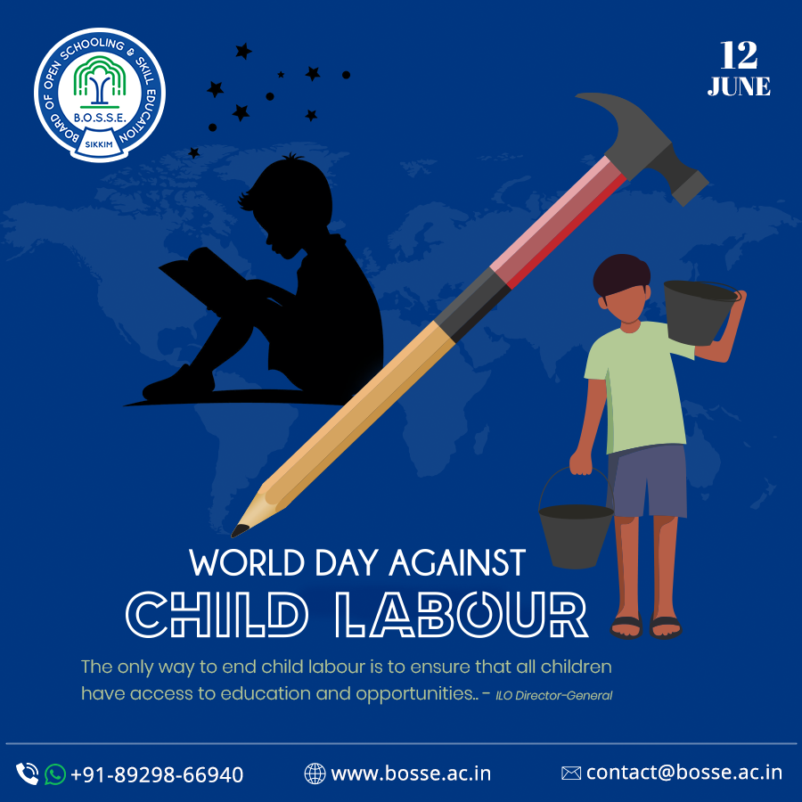 BosseSikkim's tweet photo. 🌍📚 On World Day Against Child Labour, BOSSE stands committed to empowering every child through education, opportunity, and a brighter future. 

#WorldDayAgainstChildLabour #EndChildLabour #EducationForAll  #BOSSE #openschooling #EmpowerThroughEducation #StopChildLabour https://t.co/CnzwBh1EaU