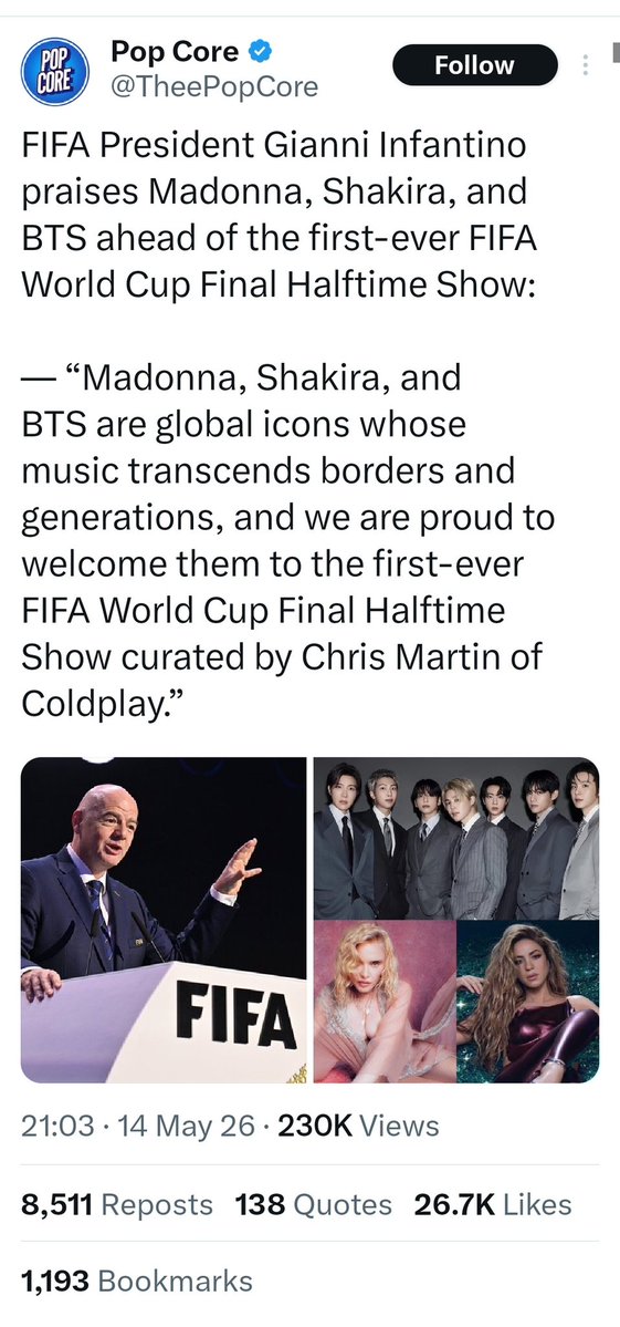 N_P_E_A's tweet photo. Fifa knew th perfect fandoms for artwashing. 
Fifa got th support from z!onist brands n f@schist investors n th only thing left is artwashing t@rgeting some of th biggest fandoms in th world who dc if their fav's influence n platform is used especially in now to artwash f@schism. https://t.co/wRxnrpEOOA