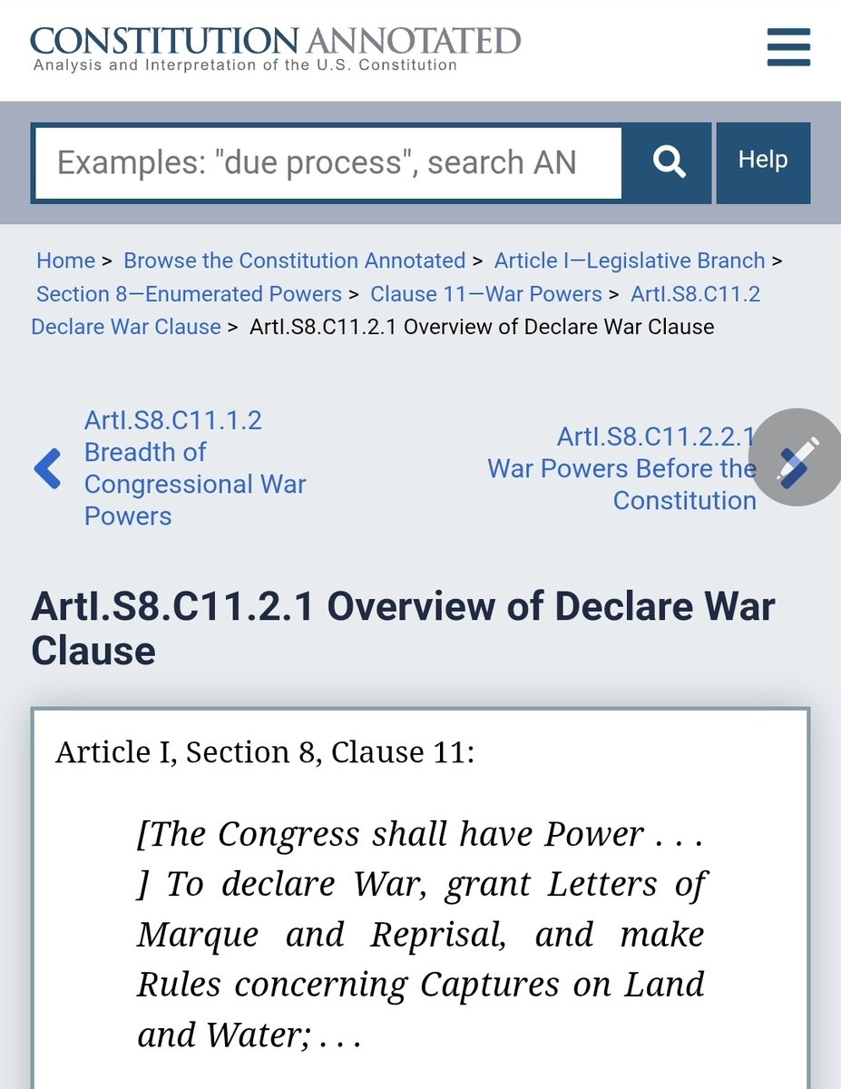 CallmeJack__'s tweet photo. @proudgrandpa00 @BustoMundo @CS_Jack_B @Josheye @atrupar @SecWar A declaration cannot be implied. To make a declaration means to state it outright unambiguously

You cannot imply a DECLARATION of war through funding

Congress has the power to declare war and to fund the military. Those are two distinct powers. One does not imply the other. https://t.co/Mytp4LfsZL