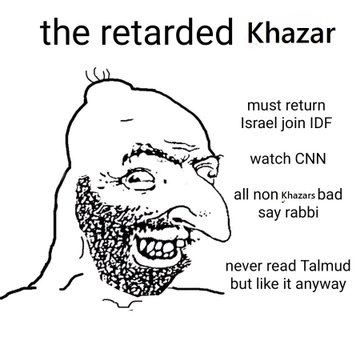 Delta55Sarg's tweet photo. @uricohenisrael the khazars can eat a bag of dicks, but not the baby ones you degenerates love so much. https://t.co/fU3z6NIMqq
