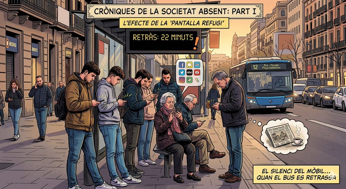 MilloremBus's tweet photo. Com que cadascú està tancat en el seu propi món digital, s'anul·la qualsevol possibilitat d'unió o de queixa col·lectiva. Sembla que a la gent li doni igual, però de vegades és simplement que estan "absents". (3/3)
​(Continuarà...) ✍️
#MilloremBus #BaixMaresme #viuraaldia https://t.co/sNyP7R6QdN