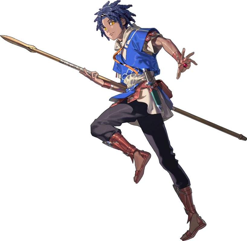 Lulo02x's tweet photo. Protagonistas de Fire Emblem: Fortune’s Weave

Cai

Un muchacho enérgico, perseverante y devoto a su familia que vive en la tranquila aldea de Ribeira. Pasaba días pacíficos con sus amigos de la infancia, pero en su cumpleaños 15 las ruedas del destino comienzan a moverse.

Es un joven decidido a ganar a toda costa para salvar a su padre cautivo.

● Le gusta: hacer ejercicio/moverse y atrapar animales

#FireEmblem #FireEmblemFortunesWeave