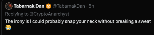CryptoAnarchyst's tweet photo. @TabarnakDan Remember that?

And we've already established that your level of idiocy is unsurpassed https://t.co/23afkMHveB