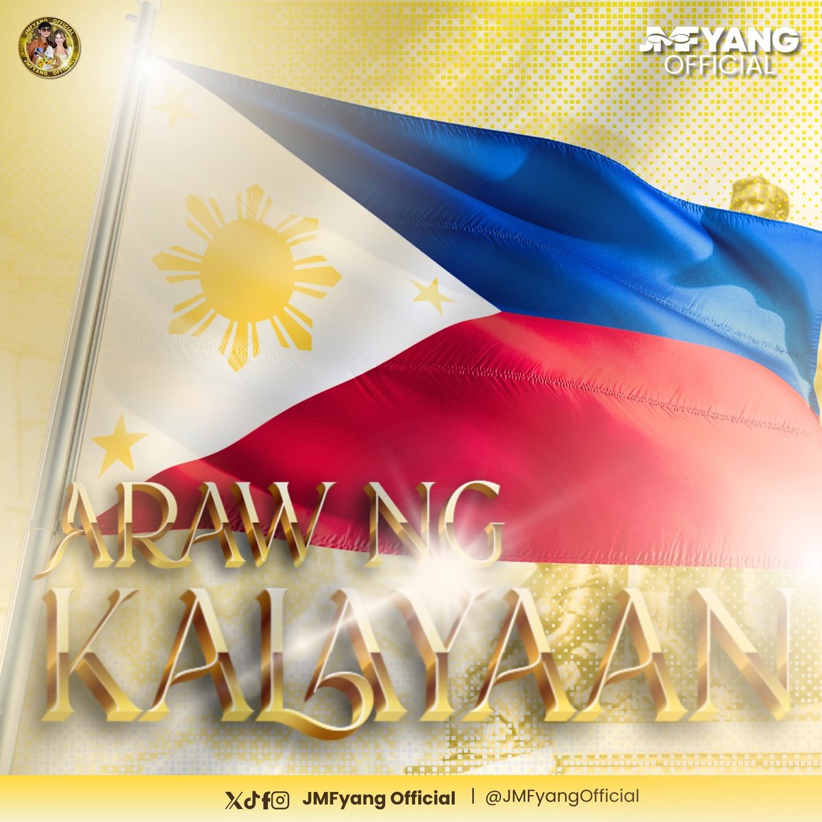 JMFyangOfficial's tweet photo. Ngayong Araw ng Kalayaan, alalahanin natin ang mga bayaning nagbuwis ng buhay upang maipaglaban ang bansang malaya at may sariling tinig. Ang kalayaang tinatamasa natin ngayon ay bunga ng kanilang tapang at sakripisyo.

Now, the responsibility is ours—to use this freedom wisely in every decision we make, every voice we raise, and every action we take for our people and our country.

Let us not waste the freedom that was fought for on our behalf. Let us celebrate it not only in words, but by being responsible citizens every day. Happy Philippine Independence Day! 🇵🇭