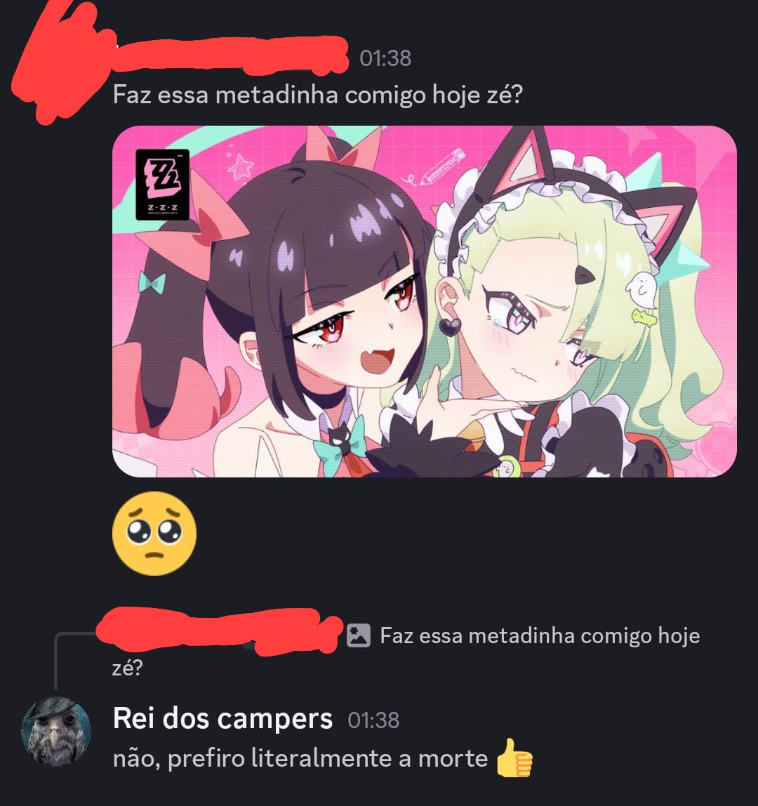 ReiCamper's tweet photo. Pqp eu preciso achar amigos que não são gays imediatamente https://t.co/Omjqe9wINJ