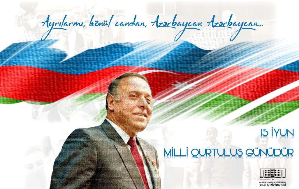 Nuranimranli's tweet photo. "15 İyun - Milli Qurtuluş Günü
Həmin gün xalqın tələbi ilə Heydər Əliyev Azərbaycan Ali Sovetinin Sədri seçildi və ölkəni böhrandan çıxarmaq missiyasını üzərinə götürdü. 
#15iyun, #MilliQurtuluşGünü, #HeydərƏliyev" https://t.co/H9WApUKyWZ