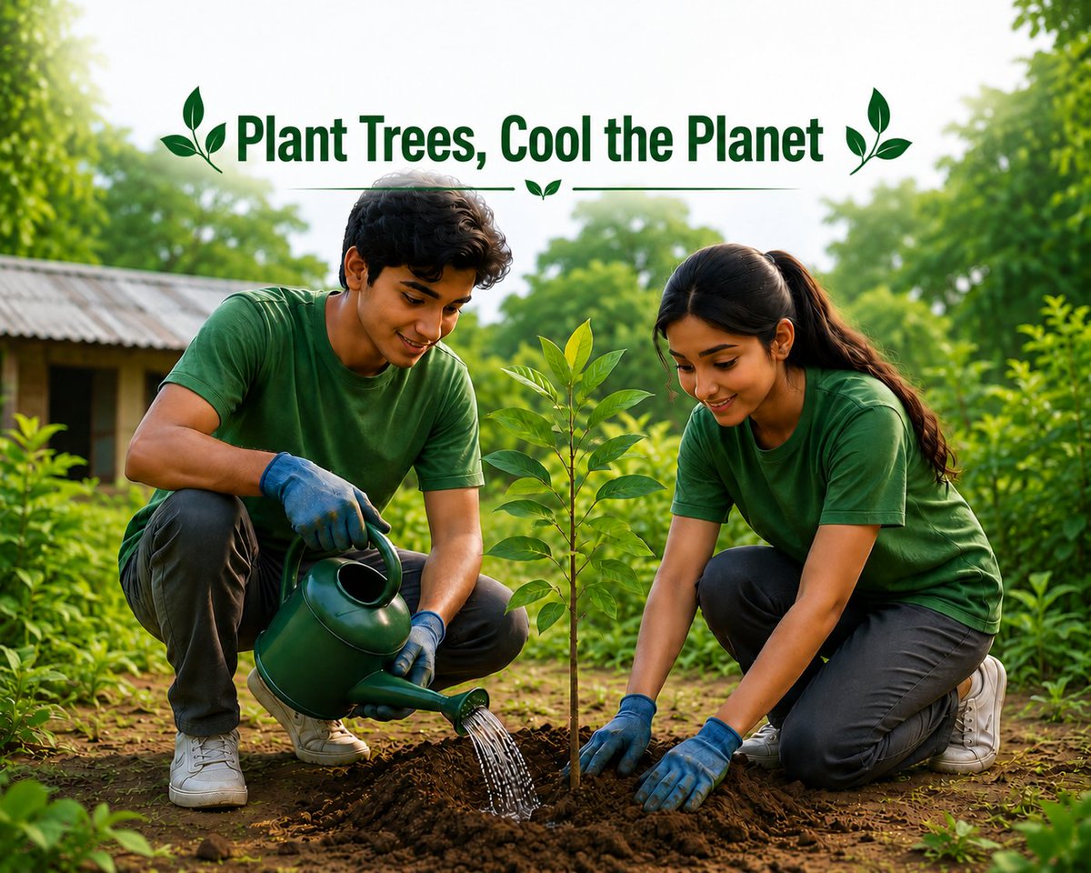 CliMate_HEAL's tweet photo. Trees absorb carbon, purify the air, conserve biodiversity, and help combat climate change—one sapling at a time.
#TreePlantation
#ClimateAction
#GoGreen
#WorldEnvironmentDay
#NatureForFuture https://t.co/NXhv8roTCU