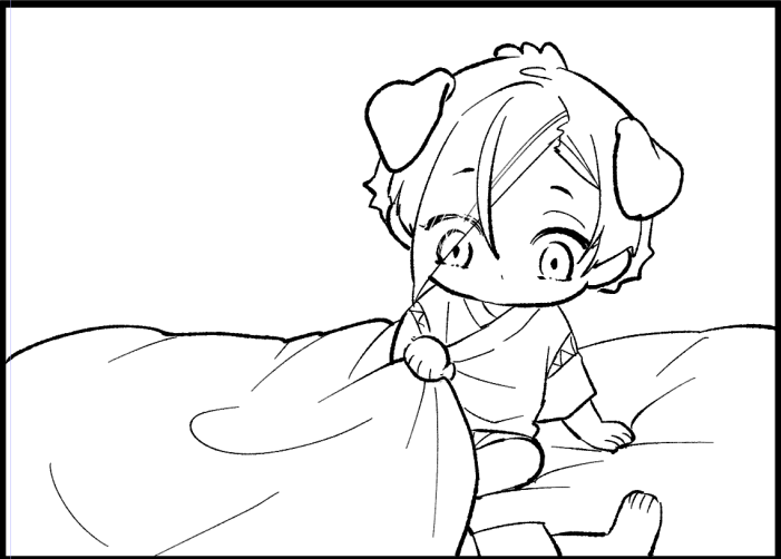 犬、描いてるよ 