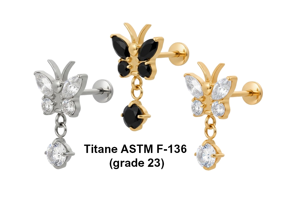 CBijouxPiercing's tweet photo. Bijou hélix papillon avec pendant en Titane

Laissez votre style prendre son envol ! 🦋

Craquez pour ce magnifique labret en titane ASTM F-136, orné d’un sublime papillon serti de 4 brillants, avec sa chaîne avec strass pendante : https://t.co/2j1sYgUC0o

#bijoux #piercing https://t.co/UaftFrJeja