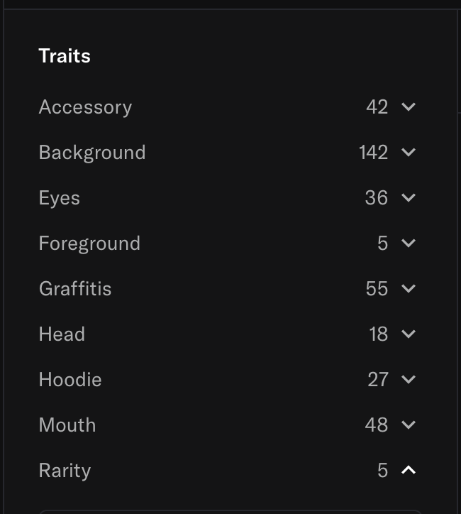 hoodlrz's tweet photo. Hoodlrz will showcase 373 handcrafted traits. 

Yes, 373 traits to look into. A monumental task by @presidentmutant.

The collection has been intentionally designed for months.

Your Hoodlrz will feature a specific category too: Rarity.

Legendary, Epic, Rare, Uncommon, Common.

Wishing you luck, Anon. The hood stays on.

ART NFTs MATTER