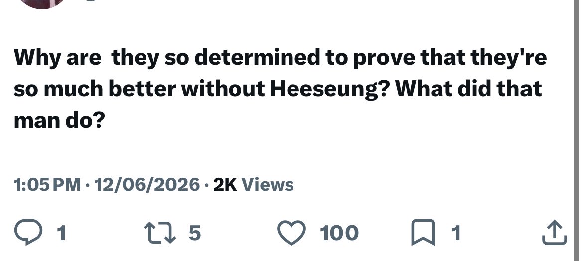 misoonoona's tweet photo. just because someone left, suddenly enhypen can’t release a song? and if they do, it’s apparently to prove they’re doing well without him? what kind of mindset is this? so ridiculous 😭😭 https://t.co/lR4T3uIL68