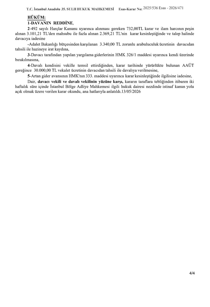 yankibuyuksezer's tweet photo. İki haklı ihtar ve elektronik tebligat, +5 gün meselesi. Emsal olmaz ama fikir olması açısından İstanbul Anadolu 35 Sulh Hk kararı. Mahkeme emsal aldığı BAM karar metinlerini de gerekçeli karara yazmış https://t.co/XDHK4LmVPf