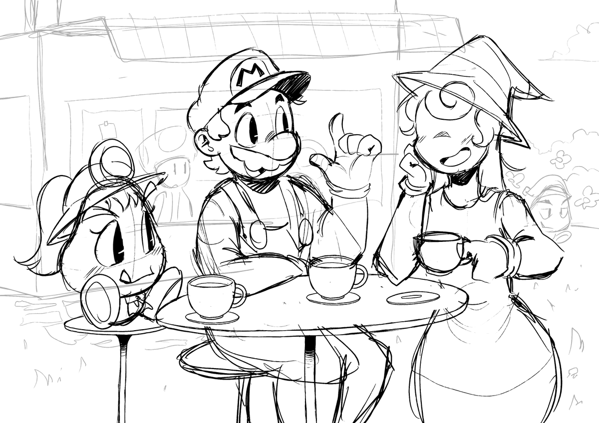 Emilk212's tweet photo. The end of the semester is getting closer. I still have several school projects to finish, so please excuse my lack of activity online lately. I’m pretty stressed right now. 

#papermario #nintendo #supermario #sketch https://t.co/DQBZYBtGHV