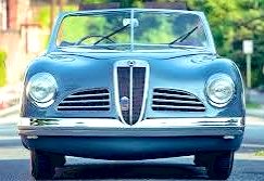 Vfabry's tweet photo. 1946 Lancia Aprilia Cabriolet 
Pinin Farina. 🇮🇹 An advanced pre-war design with unit body, four-wheel independent suspension and Lancia's 20° angle DOHC 1,486cc V4 48 hp. 
In 1953, my uncle shipped his Lancia Aprilia Convertible back to NYC. 
I was photo’d in it as a 8 year old. https://t.co/zu2zcD8sGM