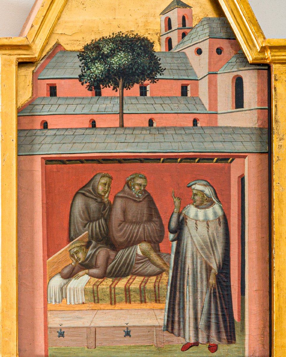 UffiziGalleries's tweet photo. Nella Pala d’altare della #BeataUmiltà la Santa è circondata da episodi esemplari della sua vita, tra i quali spiccano miracoli incredibili.

Dalla gamba in cancrena del monaco risanata fino all’incredibile resurrezione di un bambino defunto.

(#Lorenzetti, 1335-40 c., #Uffizi) https://t.co/Ros29BgkuV