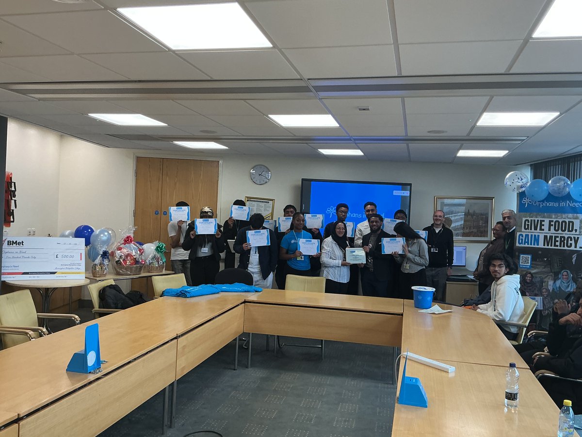 BMetC's tweet photo. We feel so humbled & inspired by our #TLevel #Business Students at Matthew Boulton College, who have raised over Β£12,00 for UK based #charity, @orphansinneed, who have a global reach to support orphan children.π
We held a celebration event to mark the students achievements! ππΌπ https://t.co/L9dWQOjG3h