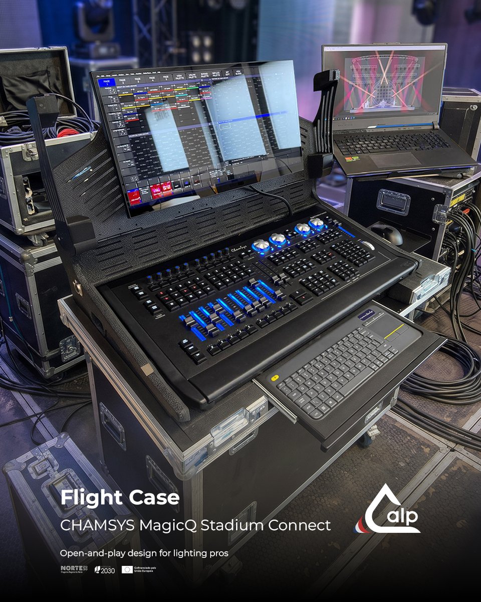 AlpFlightCases's tweet photo. Flight Case for Chamsys MagicQ Stadium Connect 💡🛡️

Open-and-play design: operate directly from the base! Featuring precision-cut foam, dedicated cable management, and industrial-grade hardware.

Ready for the stage in seconds. 🚛✨

🌐 https://t.co/4FvpUl8zsx https://t.co/2P9cxaKZDf