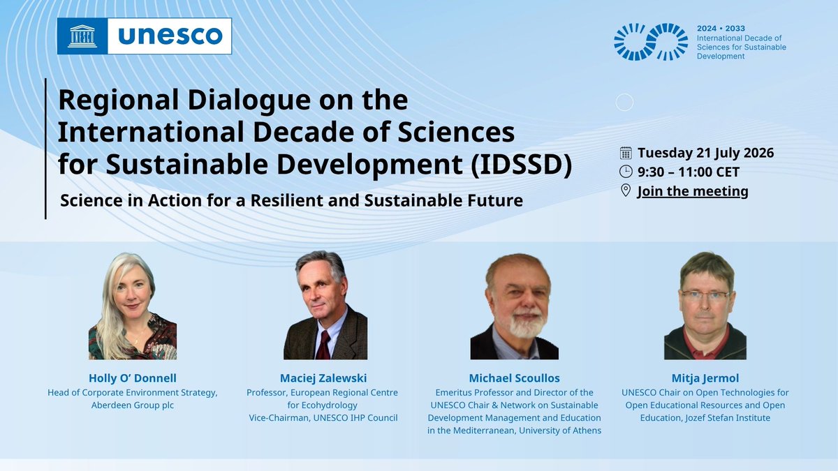 UNESCOVenice's tweet photo. Regional Dialogue on the #ScienceDecade: Science in Action for a Resilient &amp; Sustainable Future🌍

This @UNESCO dialogue will gather leading experts to discuss how #Science &amp; #Innovation can support progress towards the #SustainableDevelopment Goals.🌱

➡️ https://t.co/gIOk1G1xUh https://t.co/vwr1KOYjjh