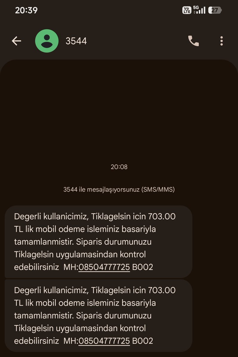 samettyasar's tweet photo. @tiklagelsin_ Hesabımdan para çekiliyor ama uygulamanız da sipariş gözükmüyor ve param iade edilmiyor
Gördüğünüz gibi işlemler oluşmuş ama benim param sizde kalıyor, faturaya yansıt ile yaptığım ödeme de böyle bir rezillik yaşıyorum bunun halledilmesini istiyorum @tiklagelsin_ https://t.co/R7ESKujaSH