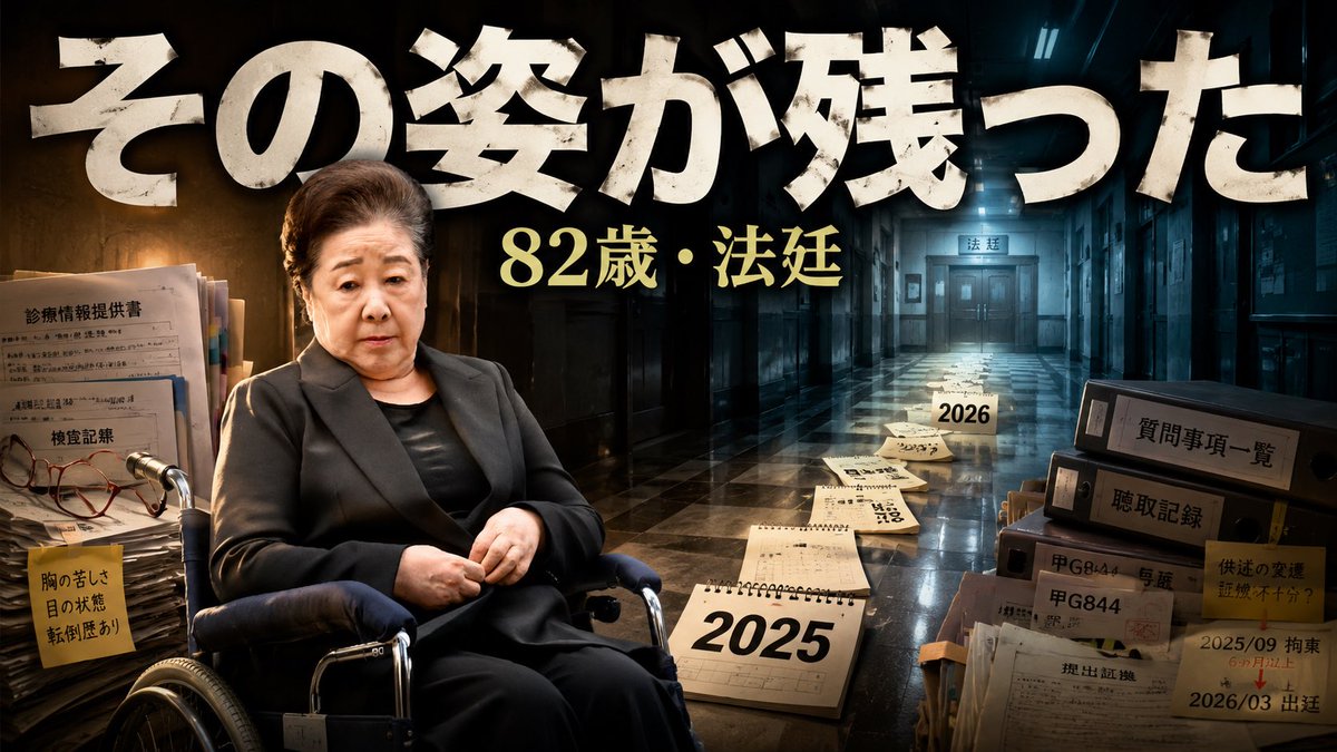 Prayer_Lawyer_'s tweet photo. 82歳という年齢が先に頭に残った。

家庭連合の韓鶴子総裁が、
車椅子で法廷に出廷し、

政治家への資金提供や
贈答品の疑惑について
「その事実はない」と否定した。

疑惑の是非とは別に、

この場面を見ていると、
人を法廷に立たせる線引きについて少し考えてしまう。 https://t.co/yKTRmuVq4I