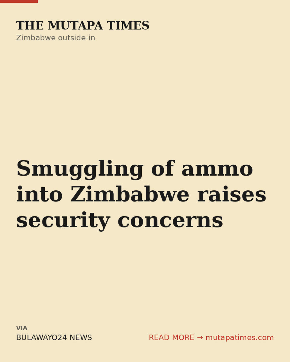 mutapatimes's tweet photo. Home Affairs Permanent Secretary Ambassador Raphael Faranisi has warned that the continued smuggling of ammunition into Zimbabwe from neighbouring countries poses a growing threat to national security... #Zimbabwe #Busi... https://t.co/k5h06nwAXt https://t.co/Pfg126gtA4