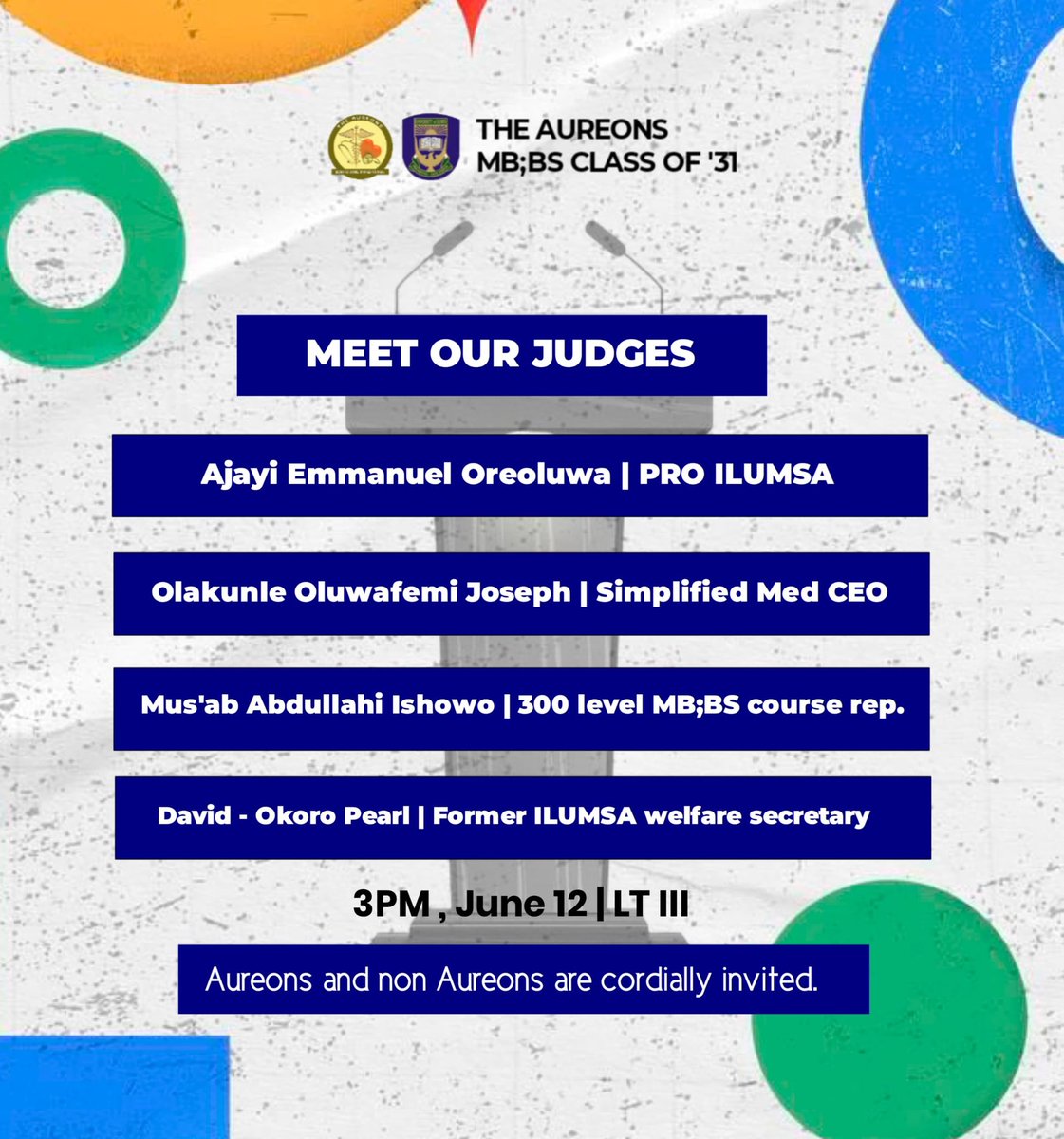 The_Aureons's tweet photo. 🔥 THE D-DAY IS HERE!🔥

 The Aureons Intra-Class Debate takes center stage today! Watch both teams battle it out on:
"Should medical schools reduce curriculum intensity to protect students' mental health?"
📍 LT III
⏰ 3:00 PM Prompt
#AureonsDebate2026 #AureonsClassOf31 https://t.co/z9ODz4Ebrz