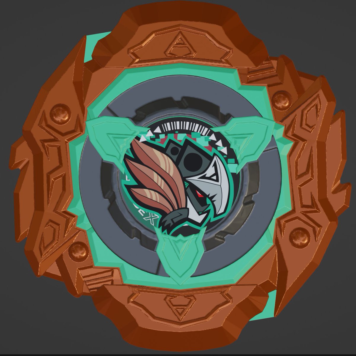Camanchaca_beys's tweet photo. UX-00: AchillesSpirit TP
This bey is dual spin
Wouldn’t a homage like this be cooler than the lazy BraveDrake?
#BEYBLADEX #Beyblade #3dmodeling https://t.co/SHwojmZuL4