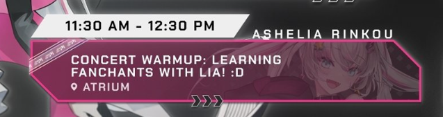 NotSoSweetJP's tweet photo. As to not be in direct conflict with atrium activities, Day1 workshop will be pushed back 1hr to after 12:30pm and will also try to incorporate the fanchants Lia will be cooking up as well. Unfortunately this will conflict with the Quest Panel Tea Time 😔 https://t.co/vd10Wl6dRQ