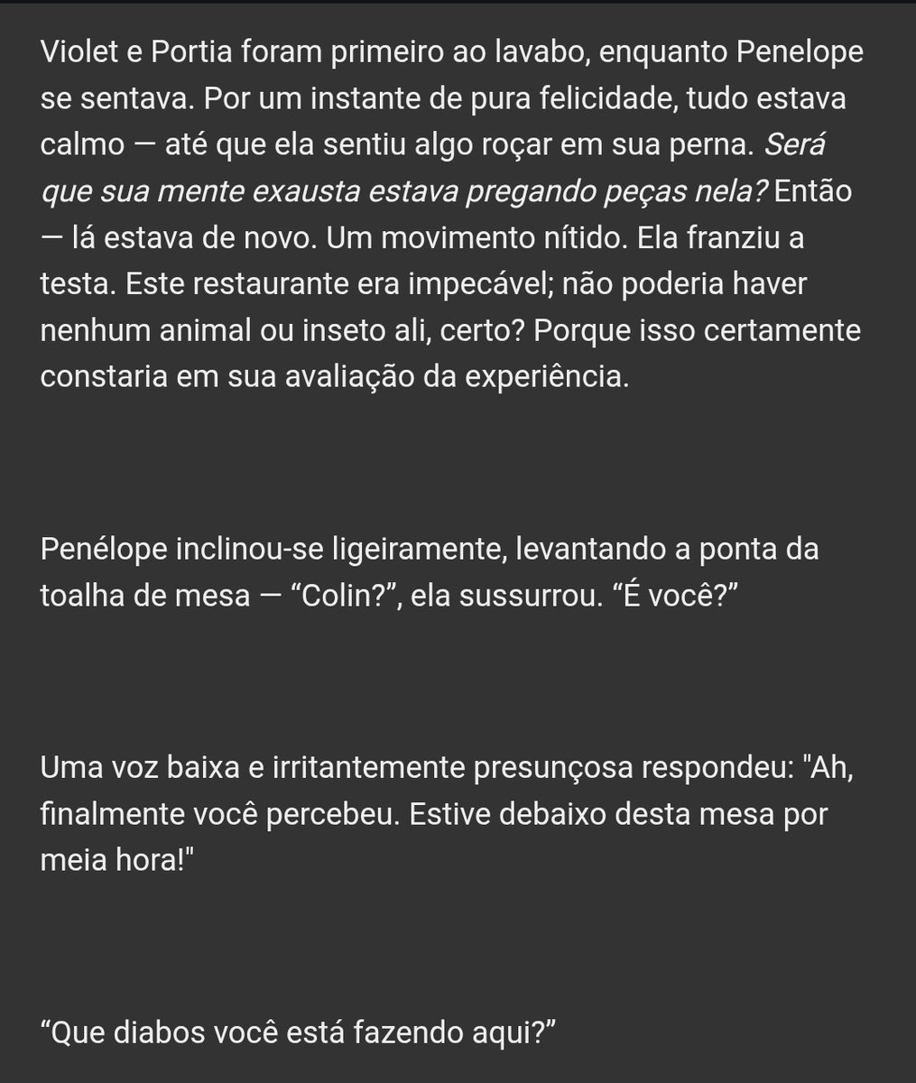 Hatareis's tweet photo. Ok, eu estava preparada pra tudo, menos pro Colin embaixo da mesa 🤣🤣🤣🤣 https://t.co/EU3mbZs2dz