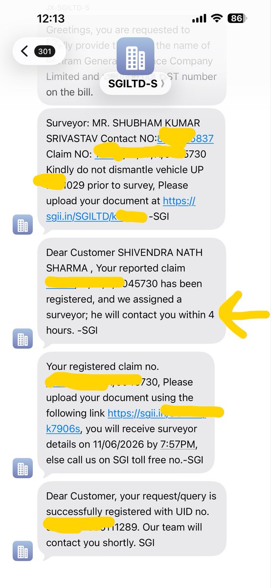 Shiv_INC's tweet photo. Not expected such a lazy approach from team @policybazaar. 

I registered the claim for my vehicle and I was assigned a surveyor, he was expected to call me within 4 hrs. of the claim registered. I’m trying to reach him through call since yesterday.

NO RESPONSE FROM HIS END. https://t.co/LRzWxicoCu