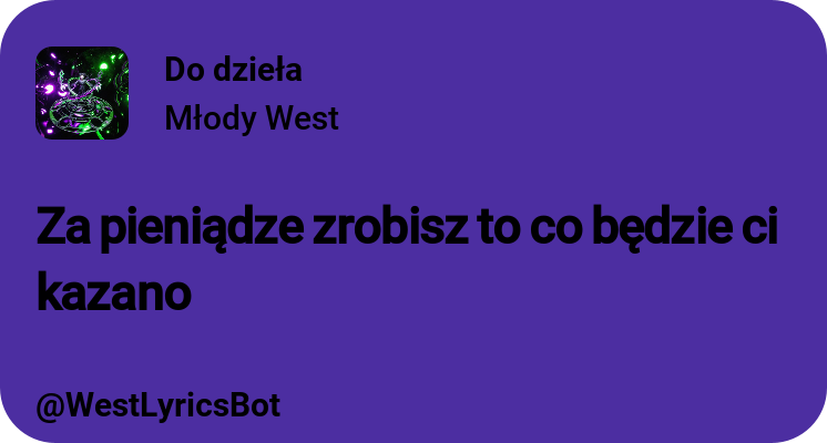 WestLyricsBot's tweet photo. https://t.co/qzJi6a8ECN