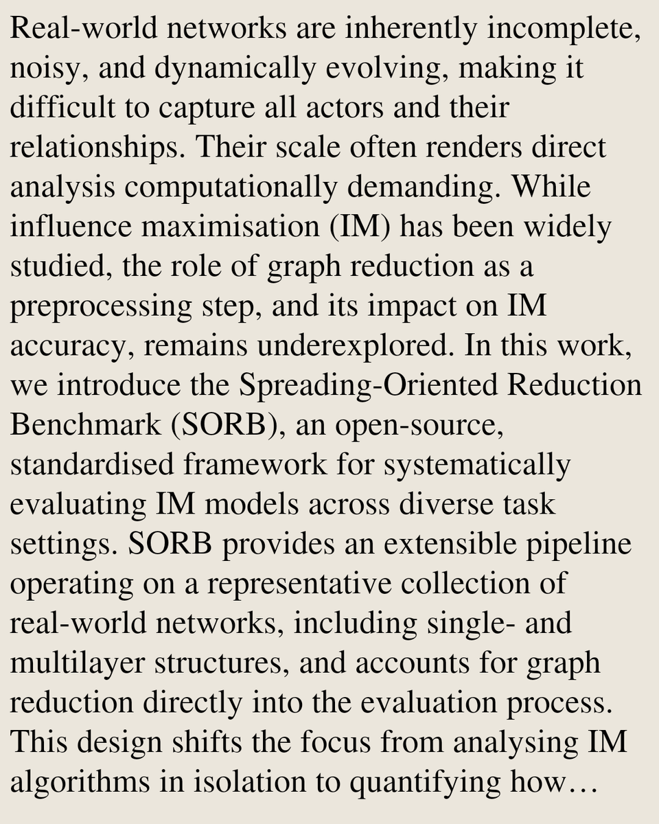SocialNetPapers's tweet photo. Graph Reduction in Multirelational Networks: A Spreading-Oriented Reduction Benchmark

Mateusz Stolarski, Michał Czuba, Piotr Bielak, Piotr Bródka
https://t.co/3MLKaFbBAf [𝚌𝚜.𝚂𝙸 𝚌𝚜.𝙰𝙸] https://t.co/RymFOXr5vj