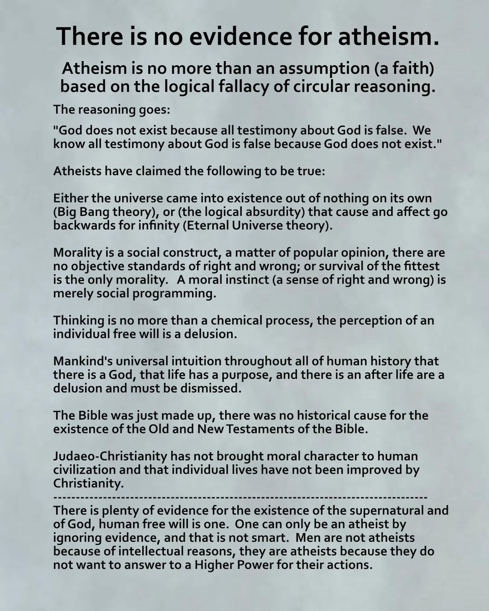 Neosocratas's tweet photo. @Machi1Nne Atheism is merely self-induces ignorance. https://t.co/ARKkj7BHa4