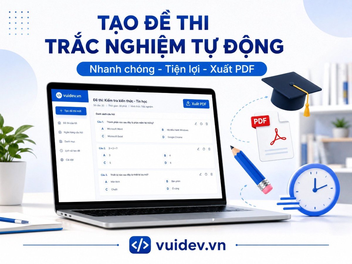 vuidevvn's tweet photo. 🛠️ CÁCH TẠO ĐỀ THI TRẮC NGHIỆM ONLINE CHỈ TRONG 4 BƯỚC

Bạn có một bộ câu hỏi trắc nghiệm (đang ở dạng văn bản thô)? Chỉ cần làm theo các bước sau cùng công cụ miễn phí này:

Link công cụ: https://t.co/oEfldKG9FY https://t.co/e90wJ4kfcL