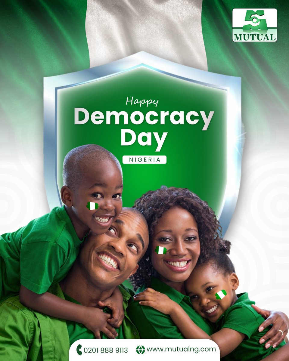 MutualPlc's tweet photo. Wishing you a memorable Democracy Day celebration from all of us at Mutual Benefits.

#mutualbenefits #democracyday #june12 https://t.co/kXJRKkIPp2