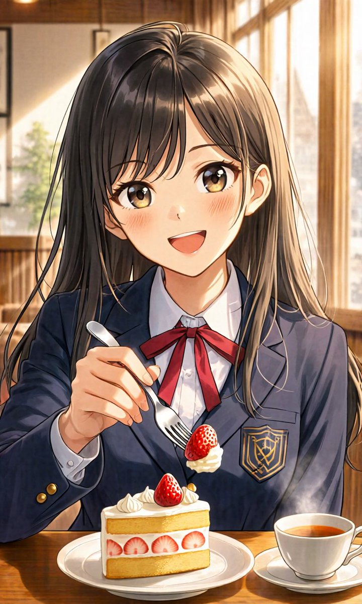 Lab_and_Light's tweet photo. いちごも〜らい！

Ooh, I'll take the strawberry!

#Aiart️ #AIイラスト #AIillustration #制服 https://t.co/FAPSQMqhcS
