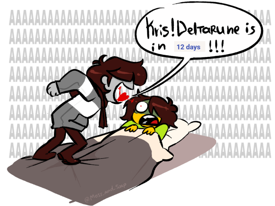 Moss_and_Soap's tweet photo. JUST TWO WEEKS AWAY! CAN YOU BELIEVE IT GUYS!

#deltarune https://t.co/CzoxOnElX5