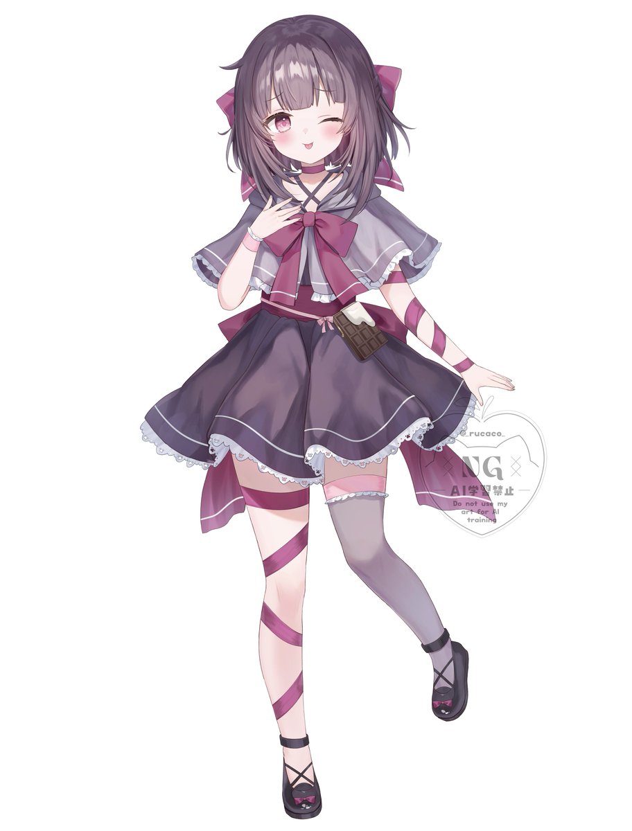 _rucaco_'s tweet photo. shadowちゃんの初期衣装キービジュアルを描かせていただきました！
小さくて元気なイメージのイラストです🍫 https://t.co/ZZfVcUVNg3