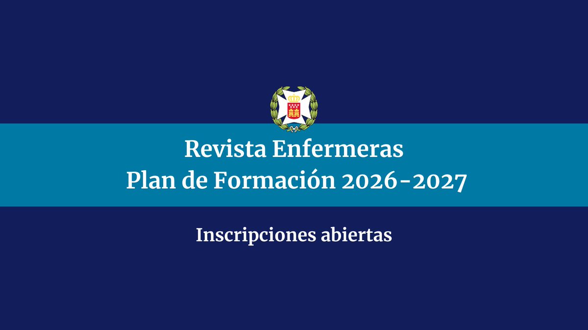 CODEMmadrid's tweet photo. 📢 Plan de Formación en Postgrados 2026-2027
¡Ya están abiertas las inscripciones! La propuesta de esta edición incluye 22 expertos para enfermeras generalistas y 11 para enfermeras especialistas.
Plazas limitadas. Toda la información aquí.
🔗 https://t.co/G9x4JIohw1
#CODEM https://t.co/lFugJpb85Y