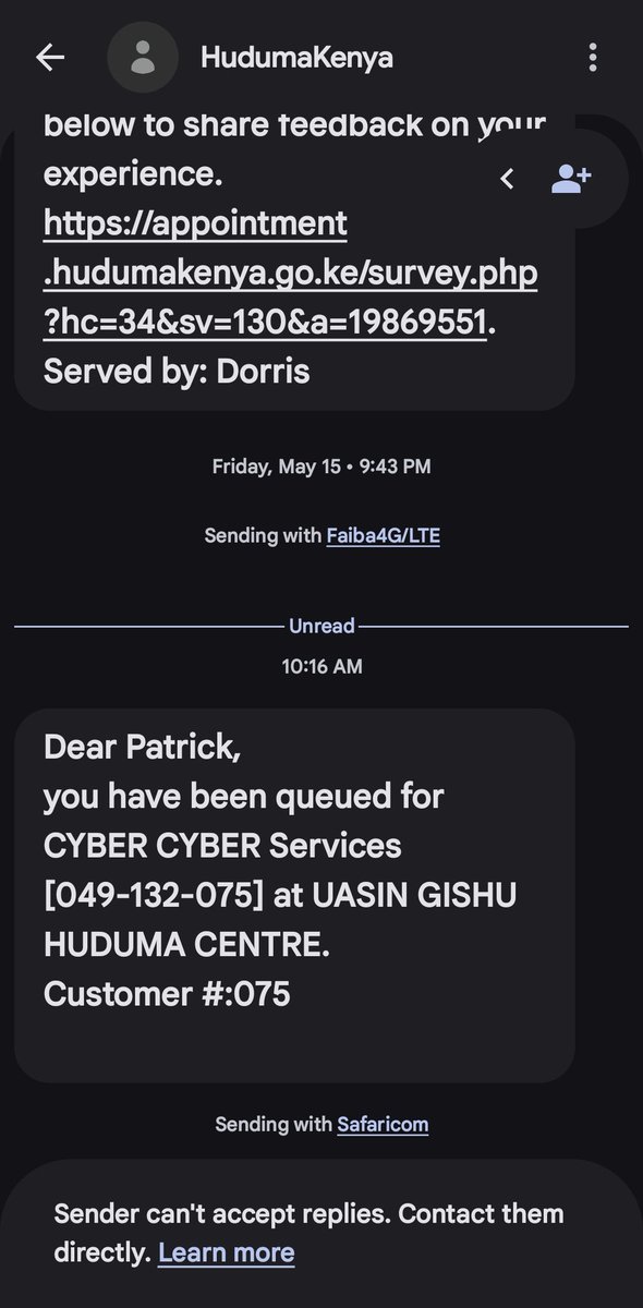 DonaldXAI's tweet photo. @HudumaKenya Hello, whats happening, am in Mombasa haven't visited any huduma center this yr, and I got this message this morning. https://t.co/rnTgS5ZCoF