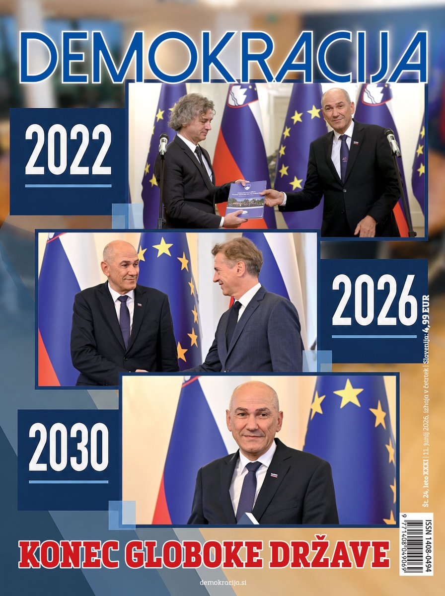 Metod_Berlec's tweet photo. DEMOKRACIJA TEDNIK REVIJA Vabljeni k nakupu in branju nove št. revije @Demokracija1! Nosilna tema: Potrjena 16. @vladaRS in četrta vlada predsednika @strankaSDS @JJansaSDS, to so njeni prvi ukrepi! V njej objavljamo še pregled delovanja Janševih vlad in s čim vse so se morale soočiti. Pod drobnogled smo vzeli zadnje sporne odločitve bivše Golobove levičarske vlade. Razkrivamo: Migracije, deportacije in sistemski očitki o nepravilnostih na (Golobovem) notranjem ministrstvu. Intervjuji: dr. Ernest Petrič, dr. Peter Jambrek in Borut Hočevar. Z Demokracijo boste vedeli več!