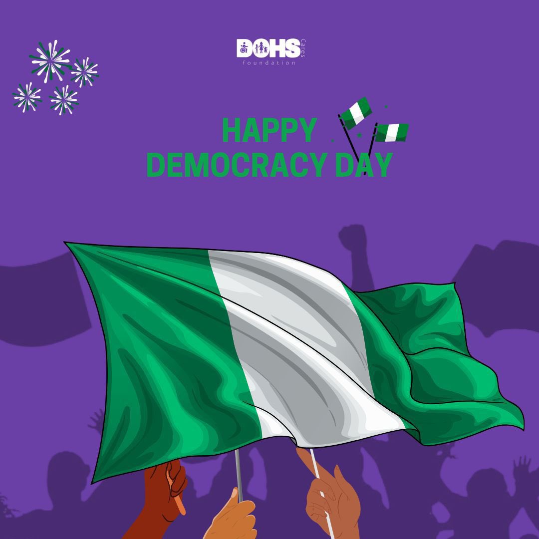 DOHScares's tweet photo. Democracy thrives when citizens are heard, rights are protected, and justice is upheld. 

On this Democracy Day, we honour those who fought for the freedoms we enjoy today and recommit ourselves to building a more inclusive and equitable Nigeria.

Happy Democracy Day 🇳🇬 https://t.co/KqgGQcDDof