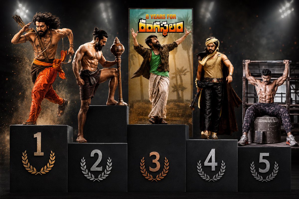 ItzRCCult's tweet photo. Dream for any Actor 🙏  - 5 Iconic Characters in just 16 movies  @AlwaysRamCharan 😍❤️

My fav order : #Peddi 2nd enduku ante RRR bit complex character arc untadi difficult to act 🙏 https://t.co/IbivFMr9sy