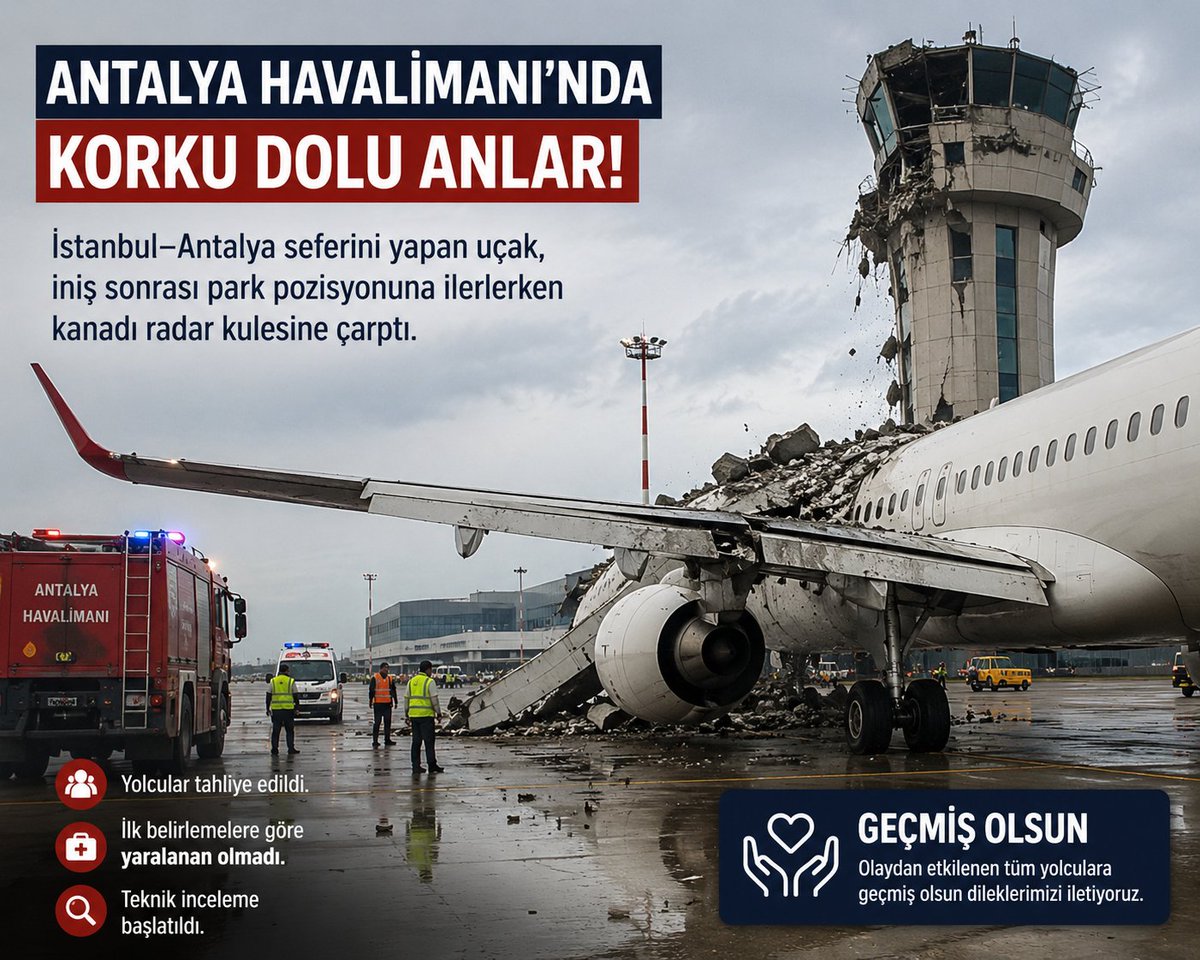 HudaPar_Antalya's tweet photo. Antalya havalimanı’nda meydana gelen olaydan etkilenen tüm yolculara geçmiş olsun dileklerimizi iletiyoruz.

Herhangi bir can kaybı ve yaralanmanın yaşanmamış olması en büyük tesellimizdir.

Rabbim milletimizi her türlü kazadan ve afetten muhafaza eylesin. https://t.co/e8X2M7eED2