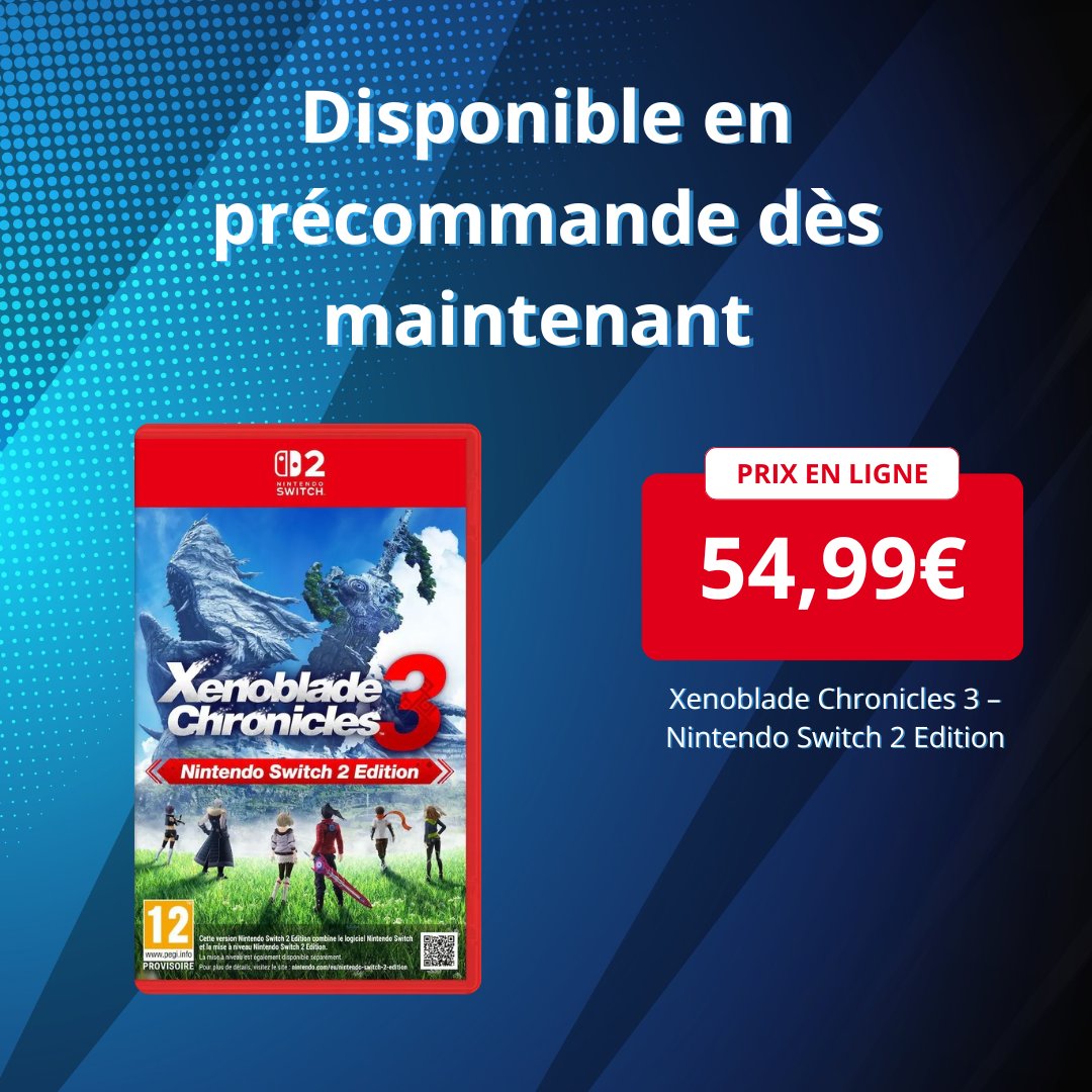 HypergamesA's tweet photo. Le jeu Xenoblade Chronicles 3 – Nintendo Switch 2 Edition est disponible dès maintenant en précommande sur https://t.co/Md7cpKZbFW ! 

Xenoblade Chronicles 3 – Nintendo Switch 2 Edition : https://t.co/RXtDQtR6wS https://t.co/8xbJnT0DCA