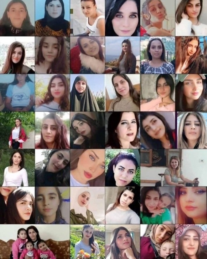 spanu567055's tweet photo. Suriye'de Aleviler katlediliyor! 
Alevi kadınlar kaçırılıyor! 
İslam dünyası sessiz! 
Mısır,Katar,Arabistan ve Türkiye tek kelime etmiyor! 
Türkiye'de yüzbinlerce "Kürt ve Türk" Sünni imam,alim; tarikat,cemaat üyesi var. 
Tek kelime,tek yorum yok! 
Bunlar kaçırılan Alevi kadınlar https://t.co/TyKAZFQhXM