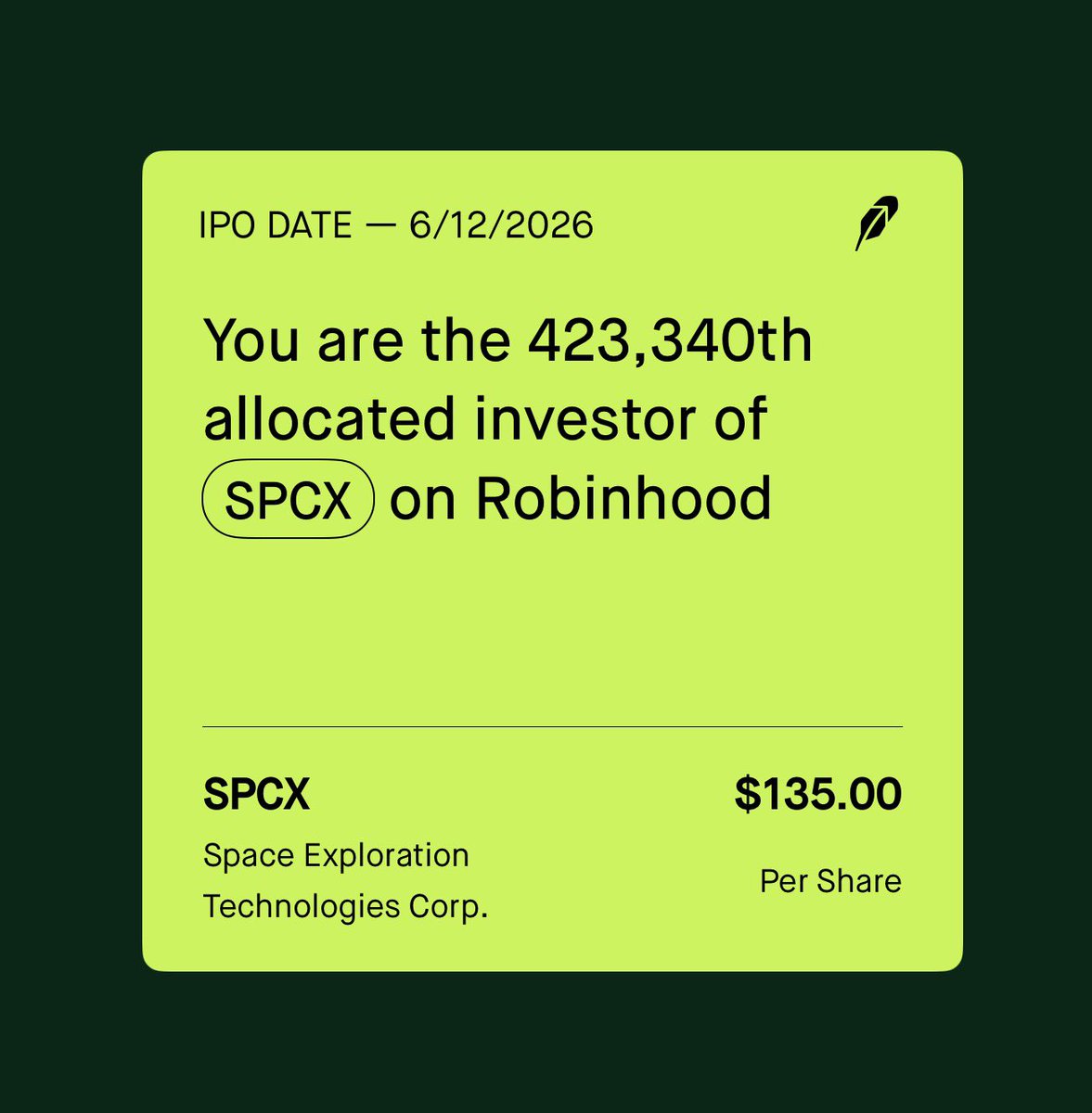 cstu2's tweet photo. $SPCX https://t.co/h1BHDJV8Ue